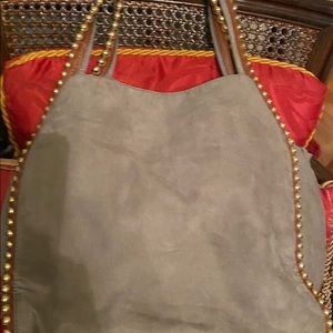 BIG BUDDHA STUDDED VEGAN SUEDE LEATHER GRAYSON